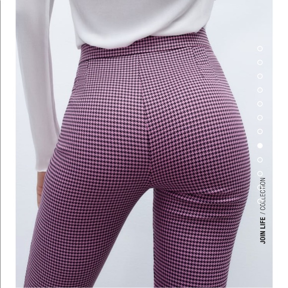 New Zara | Houndstooth Highrise Flare Pants - Picture 4 of 16